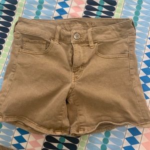 american eagle outfitters caramel colored shorts